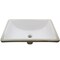 Novatto Rectangular Undermount White Porcelain Sink with Brushed Nickel Drain Set NP-U193906BN - alternate 2